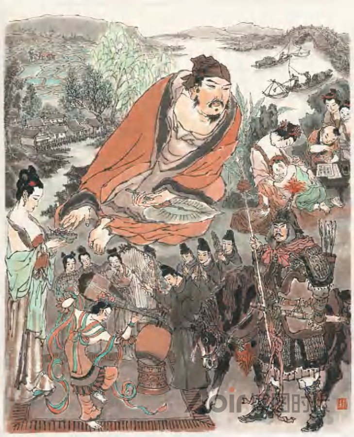 弄潮儿向涛头立，手把红旗旗不湿1